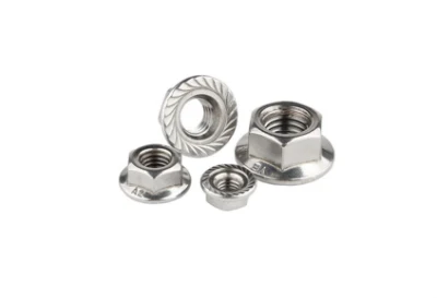 DIN 6926 M10 Hexagon Flange Nut in Stainless Steel and Titanium Fasteners